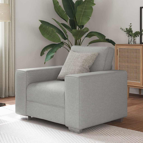 Sofá com almofada Cinza Nuvem 100 x 77 x 82 cm tecido