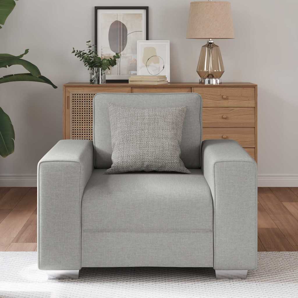 Sofá com almofada Cinza Nuvem 100 x 77 x 82 cm tecido