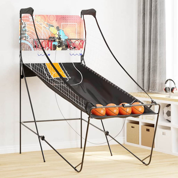 Máquina de fliperama de basquetebol c/ 4 bolas para 2 jogadores