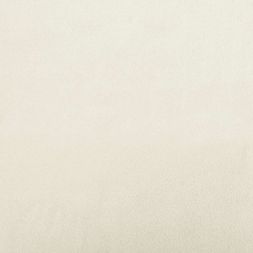 Sofá 2 lugares com Chaise em L 125 cm veludo creme