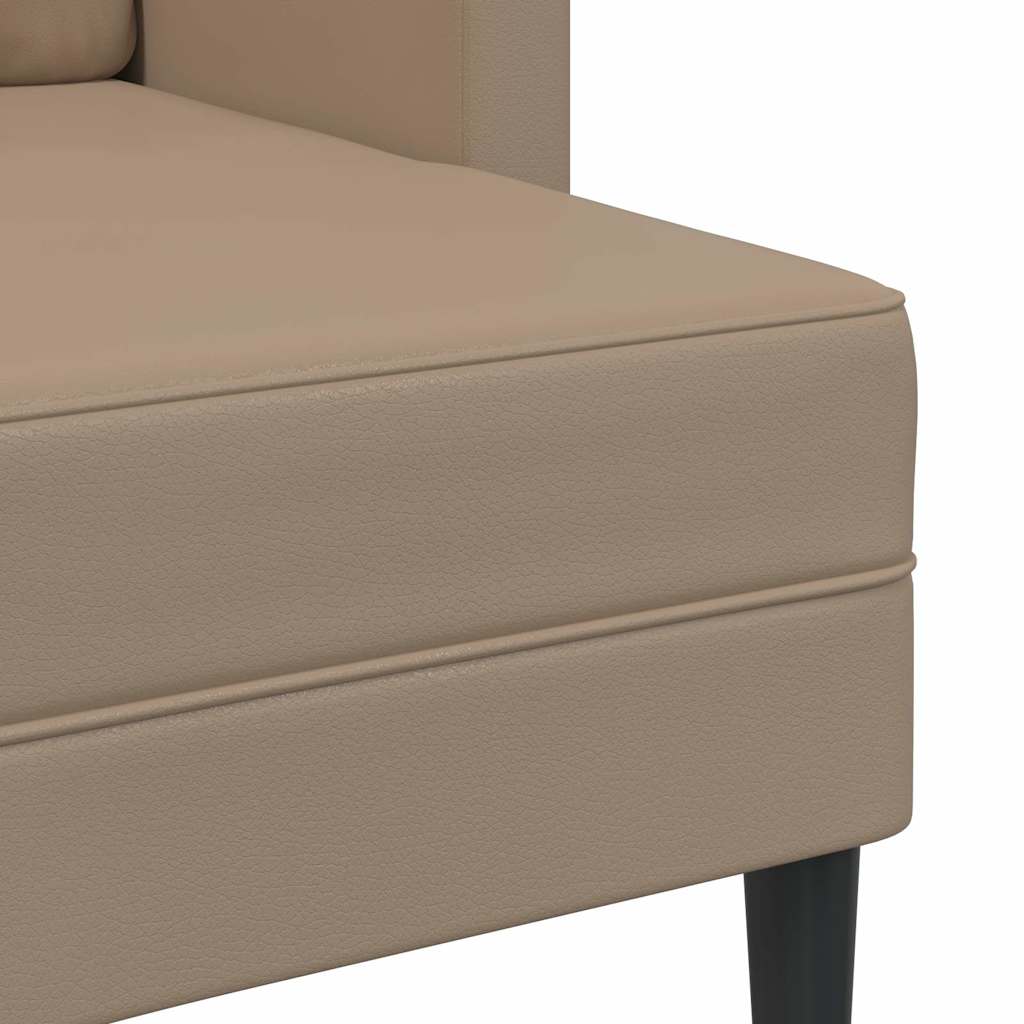 Sofá 2 lugares com Chaise em L 125 cm couro artificial