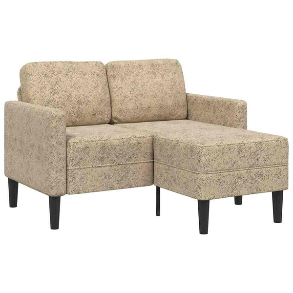Sofá 2 lugares com Chaise em L 125 cm couro artificial