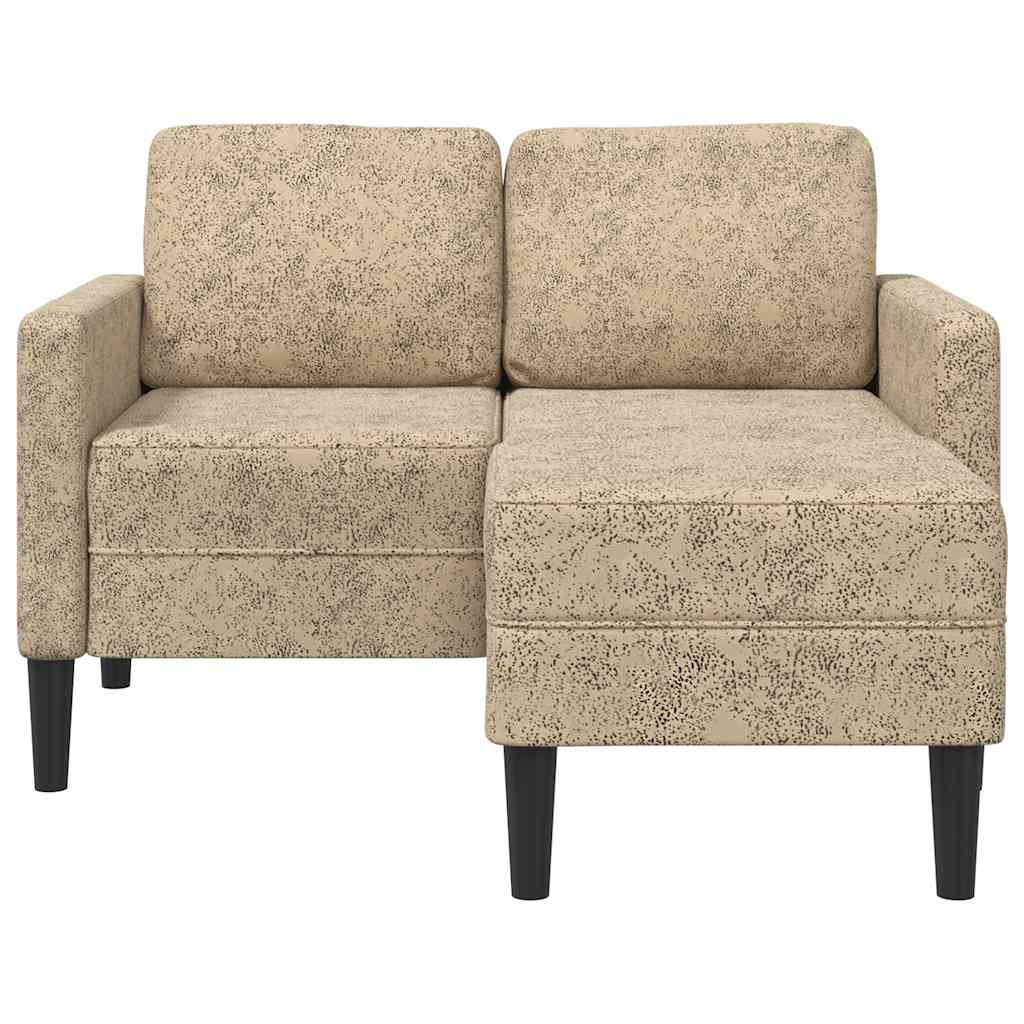 Sofá 2 lugares com Chaise em L 125 cm couro artificial