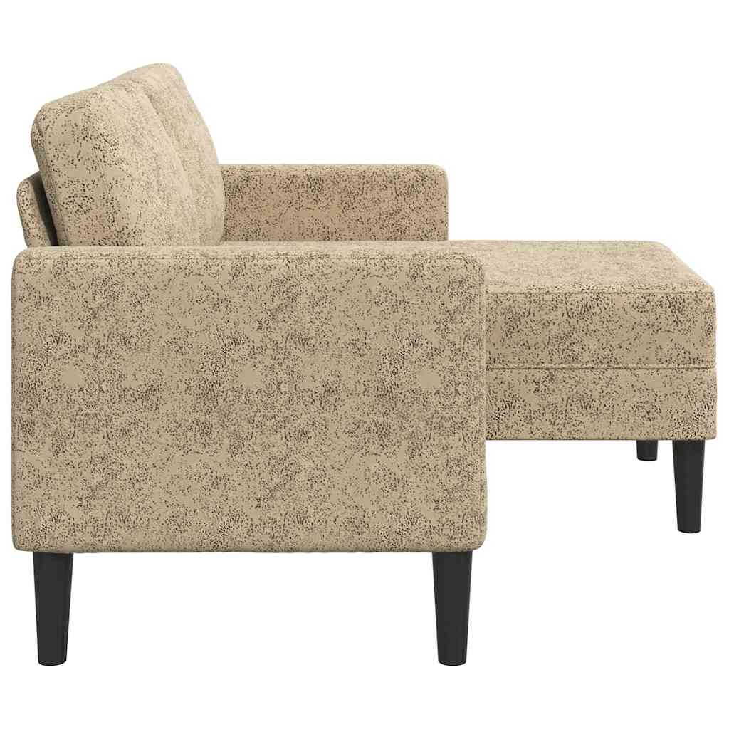 Sofá 2 lugares com Chaise em L 125 cm couro artificial