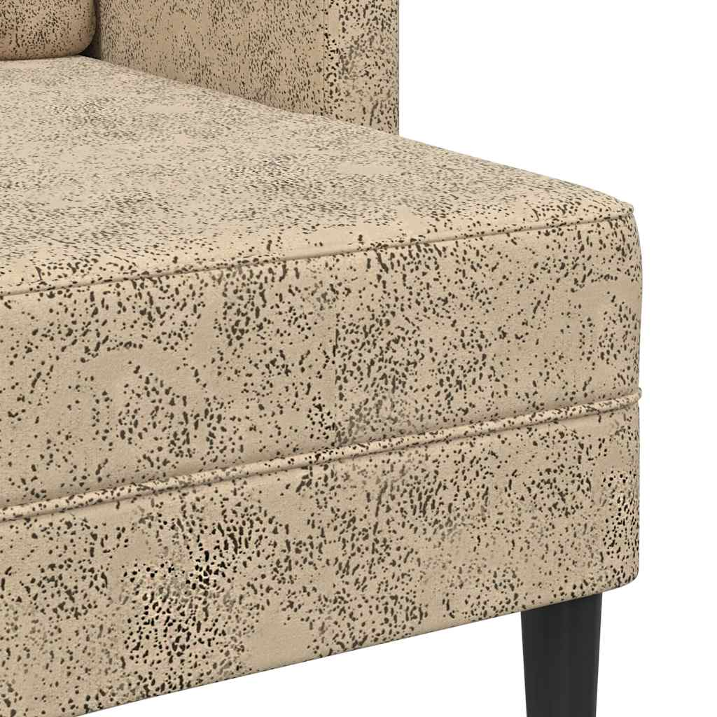 Sofá 2 lugares com Chaise em L 125 cm couro artificial