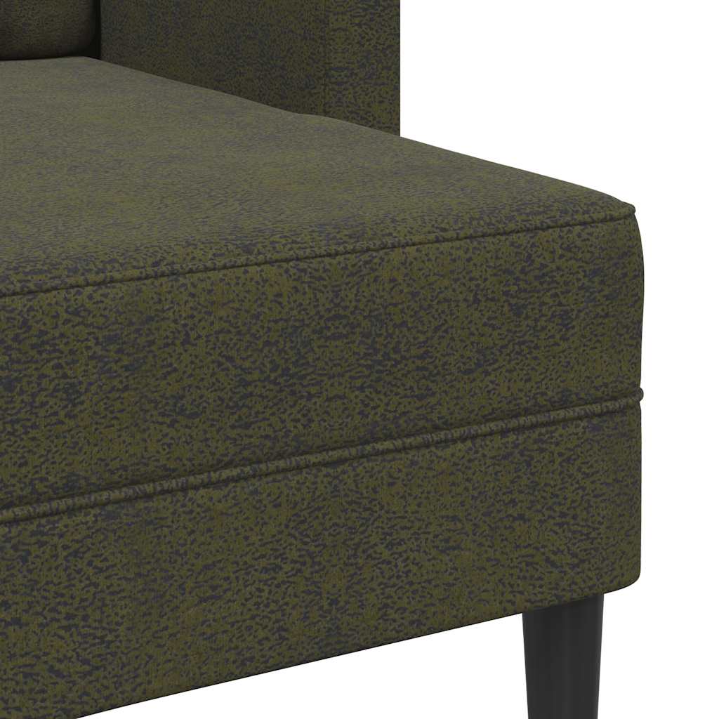 Sofá 2 lugares com Chaise em L 125 cm couro artificial
