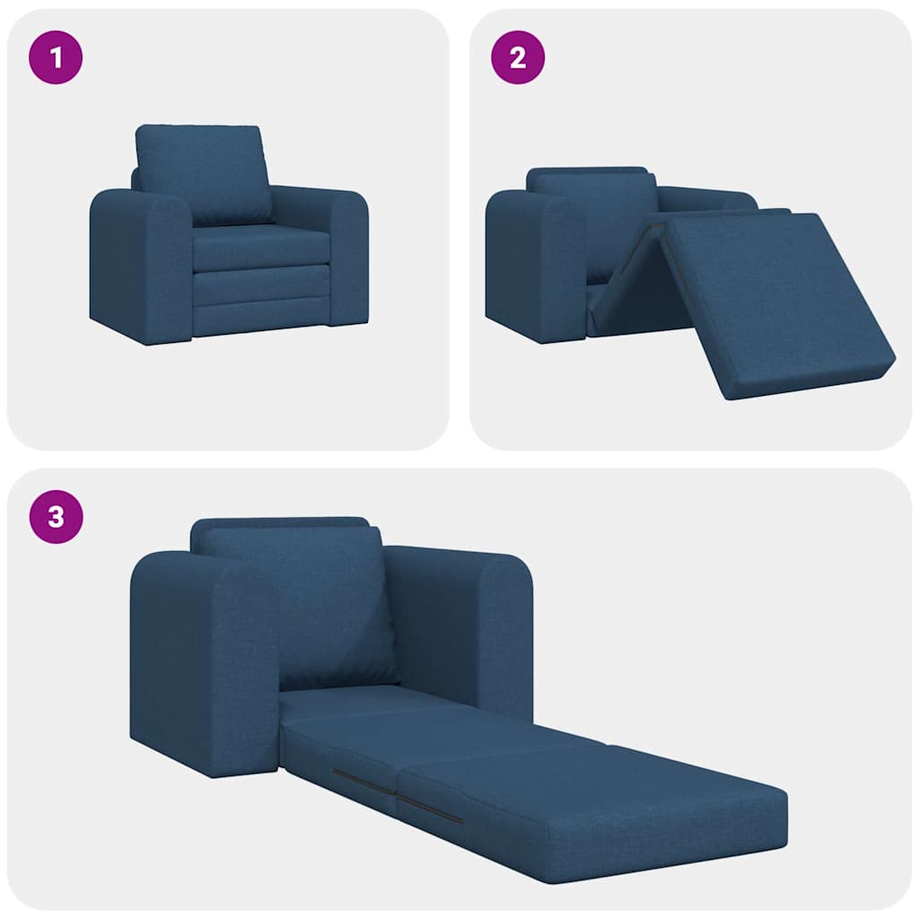 Sofá-Cama Azul 98 x 71 x 83 cm tecido