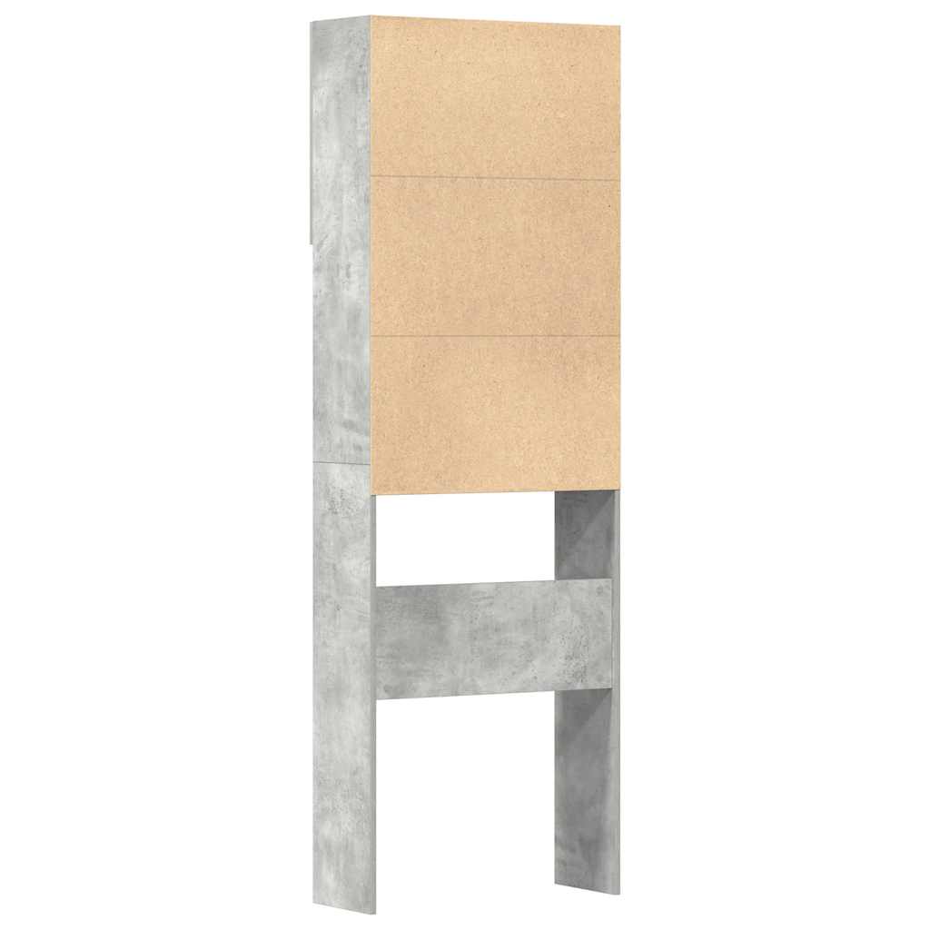 Armário sanita/máquina de lavar derivados madeira concreto cinza
