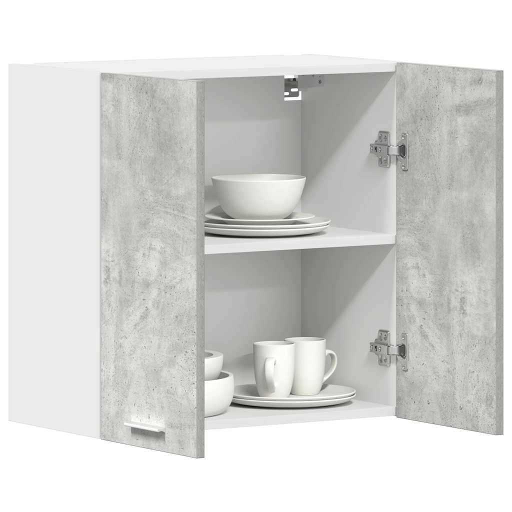 Armário de parede da cozinha concreto cinza 60x31x60 cm