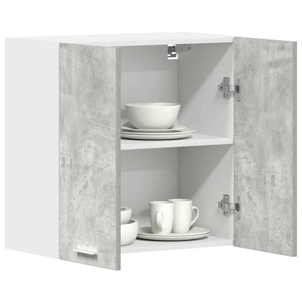 Armário de parede da cozinha concreto cinza 60x31x60 cm