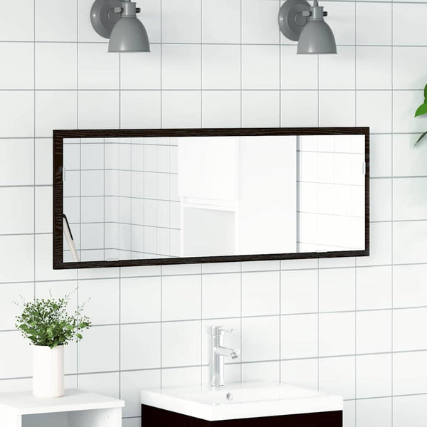 Espelho de banheiro LED Carvalho preto 100 x 8.5 x 37 cm