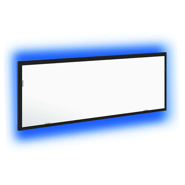 Espelho de banheiro LED Carvalho preto 100 x 8.5 x 37 cm