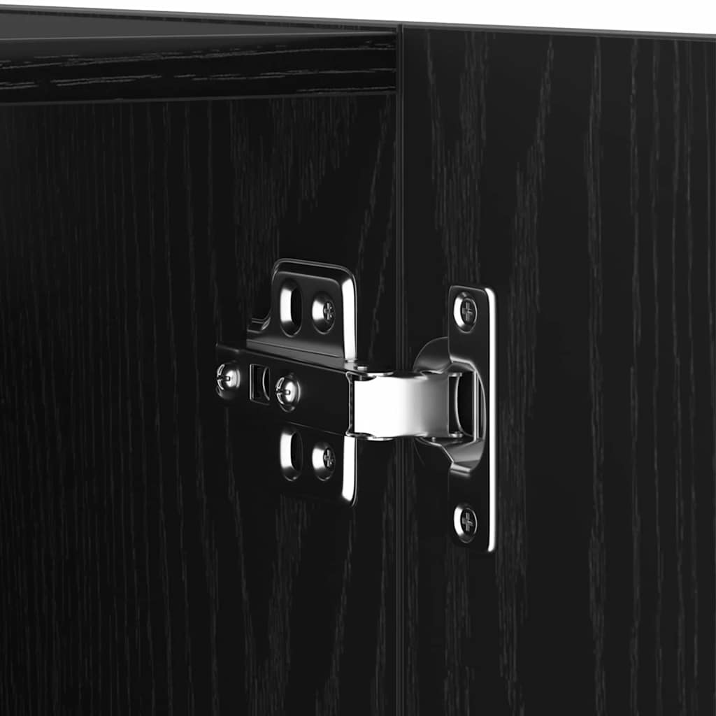 Armário para TV de Parede 2 pcs Carvalho preto