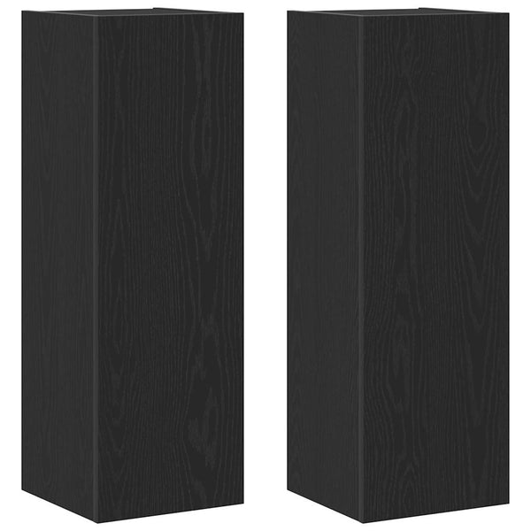Armário para TV de Parede 2 pcs Carvalho preto