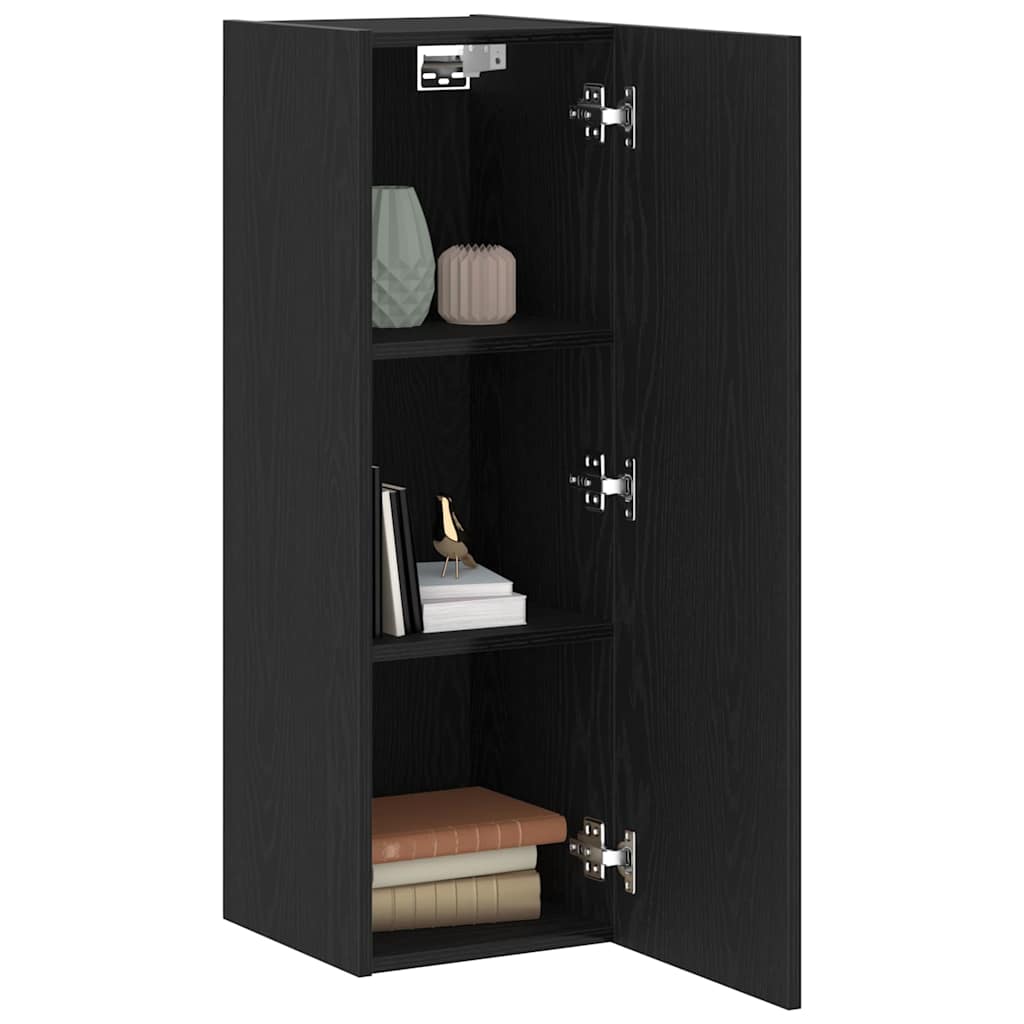 Armário para TV de Parede 2 pcs Carvalho preto