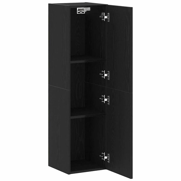 Armário para TV de Parede Carvalho preto 30.5 x 30 x 110 cm