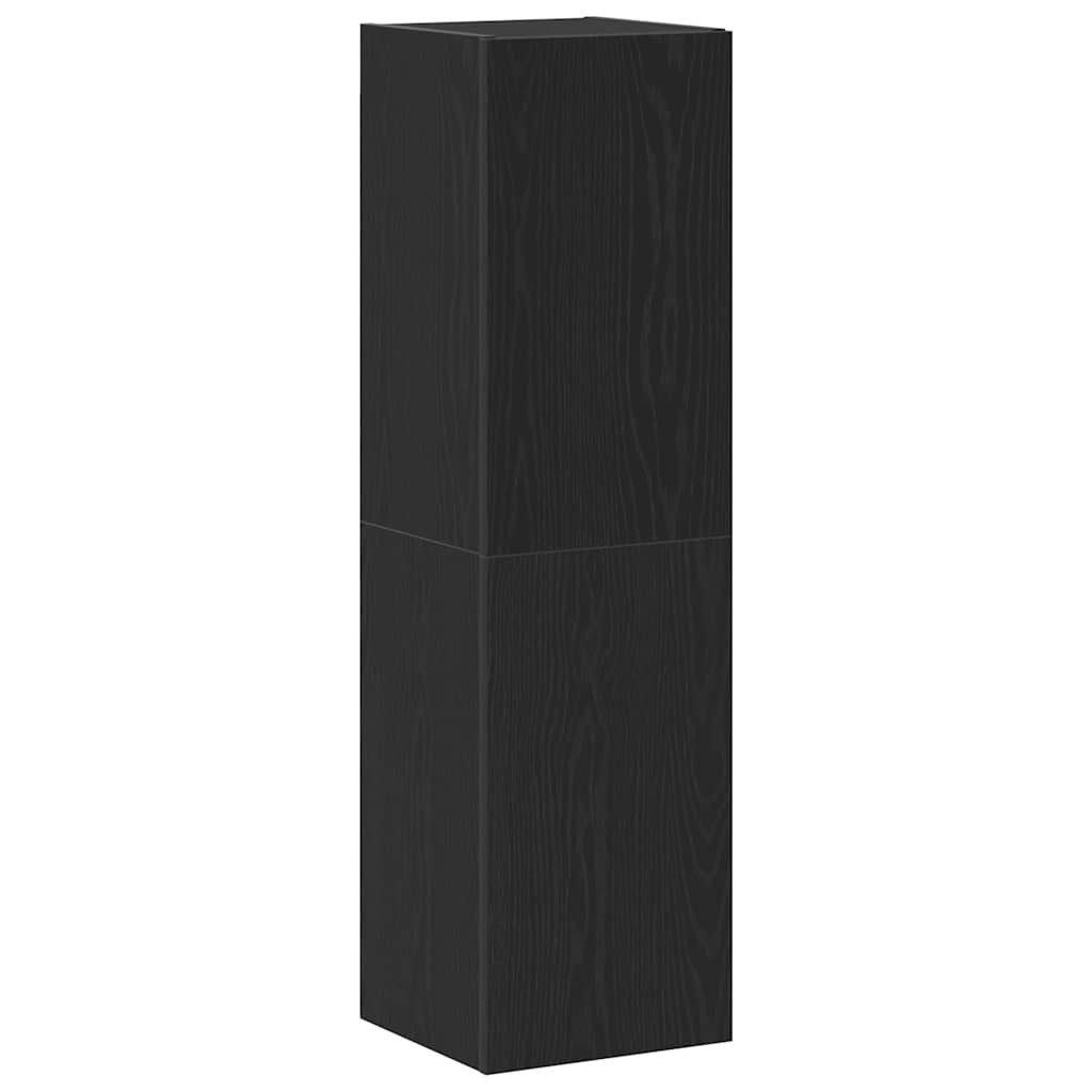 Armário para TV de Parede Carvalho preto 30.5 x 30 x 110 cm