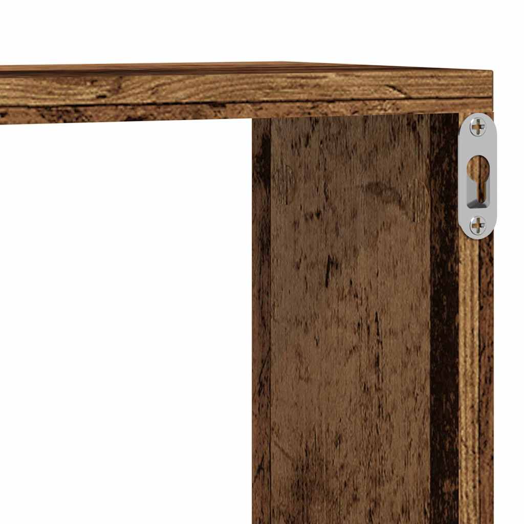 Prateleira de Parede 2 pcs Madeira Antiga 80 x 15 x 26 cm