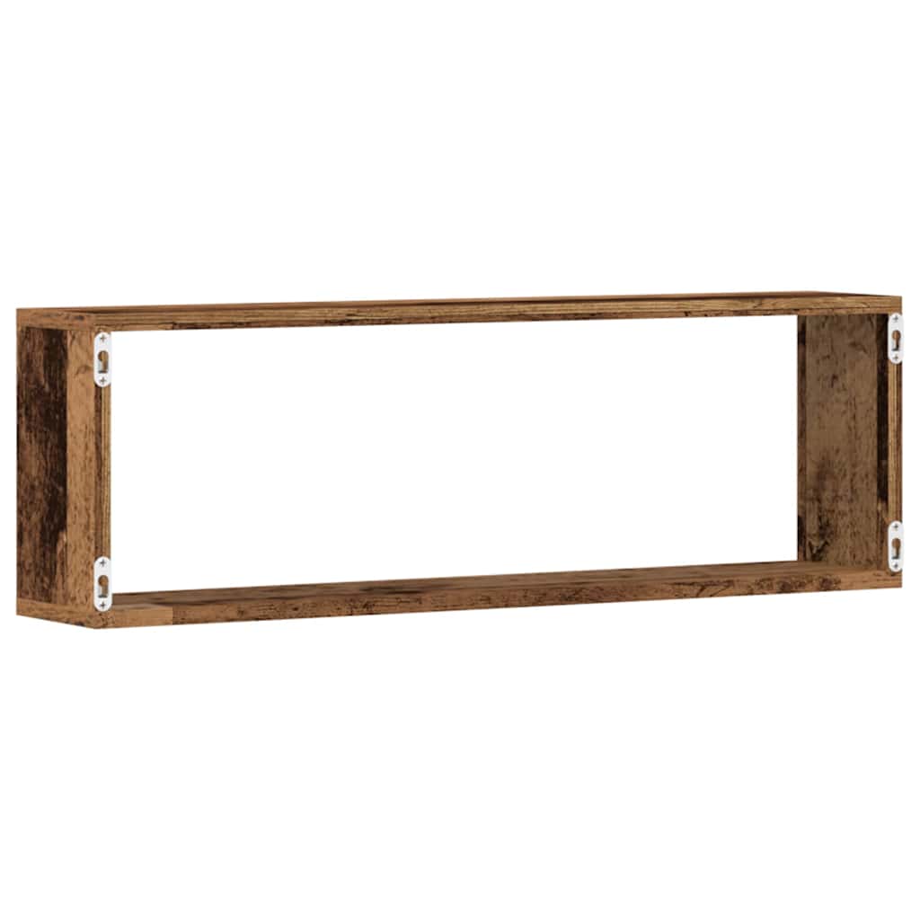 Prateleira de Parede 2 pcs Madeira Antiga 80 x 15 x 26 cm