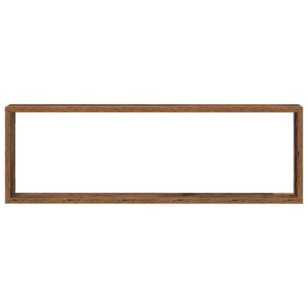 Prateleira de Parede 2 pcs Madeira Antiga 80 x 15 x 26 cm