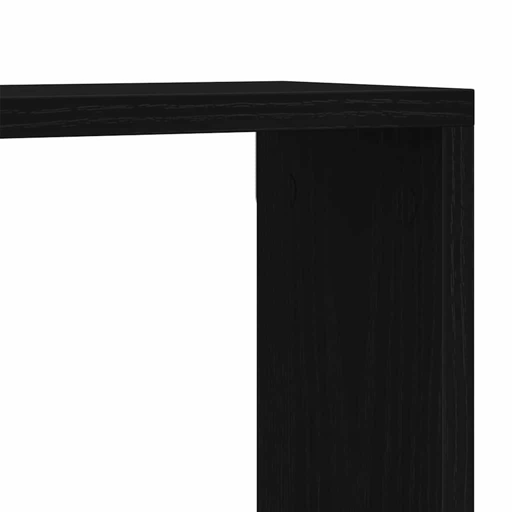 Prateleiras de Parede 4 pcs Carvalho preto 60 x 15 x 23 cm