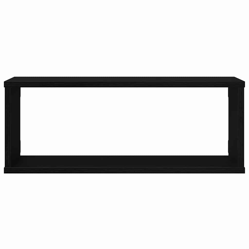 Prateleiras de Parede 4 pcs Carvalho preto 60 x 15 x 23 cm