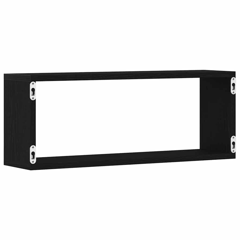 Prateleiras de Parede 6 pcs Carvalho preto 60 x 15 x 23 cm