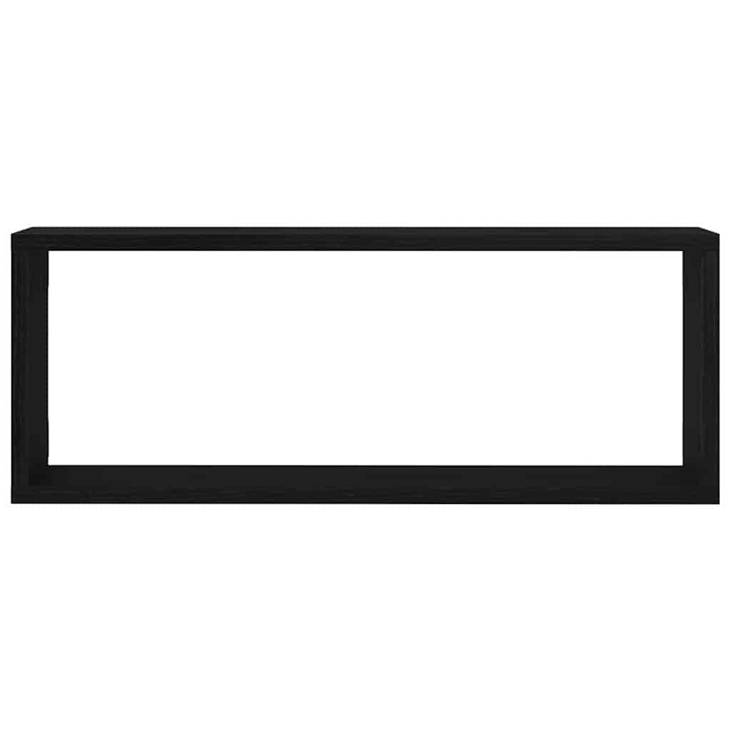 Prateleiras de Parede 6 pcs Carvalho preto 60 x 15 x 23 cm