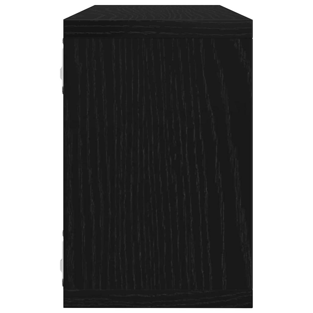 Prateleiras de Parede 6 pcs Carvalho preto 60 x 15 x 23 cm