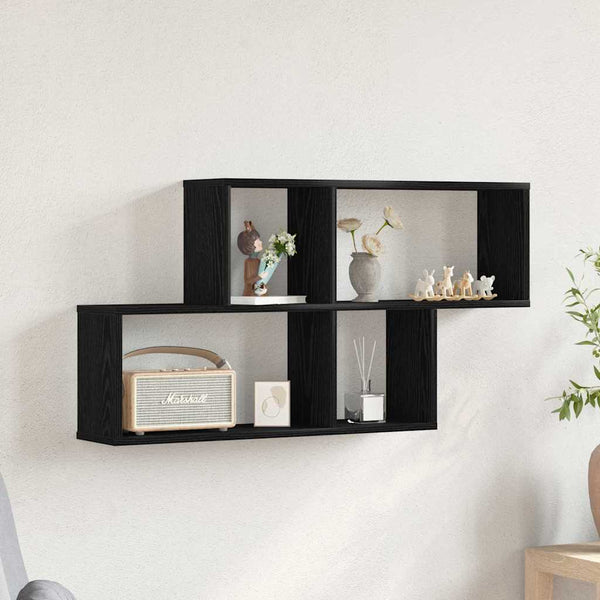 Prateleira de Parede Carvalho preto 76 x 15 x 53 cm
