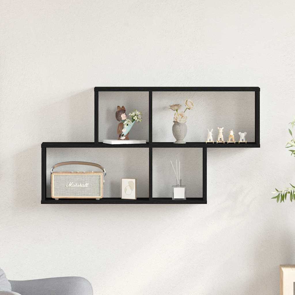 Prateleira de Parede Carvalho preto 76 x 15 x 53 cm