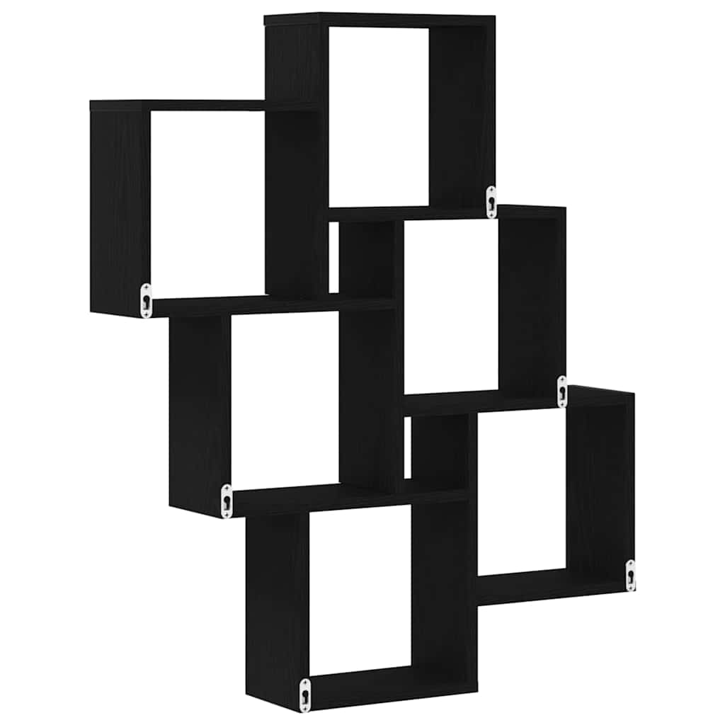 Prateleira de Parede Carvalho preto 78 x 15 x 92 cm