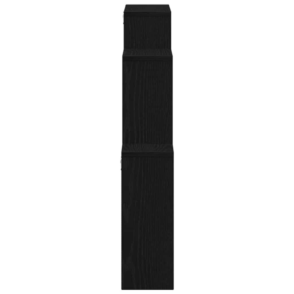 Prateleira Cubo de Parede Carvalho preto 80 x 15 x 78.5 cm