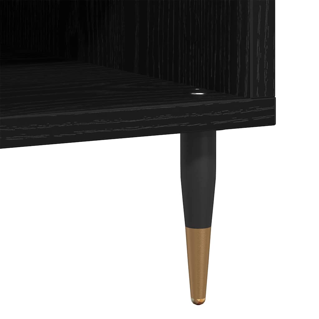 Armário para discos de vinil Carvalho preto 85 x 38 x 48 cm