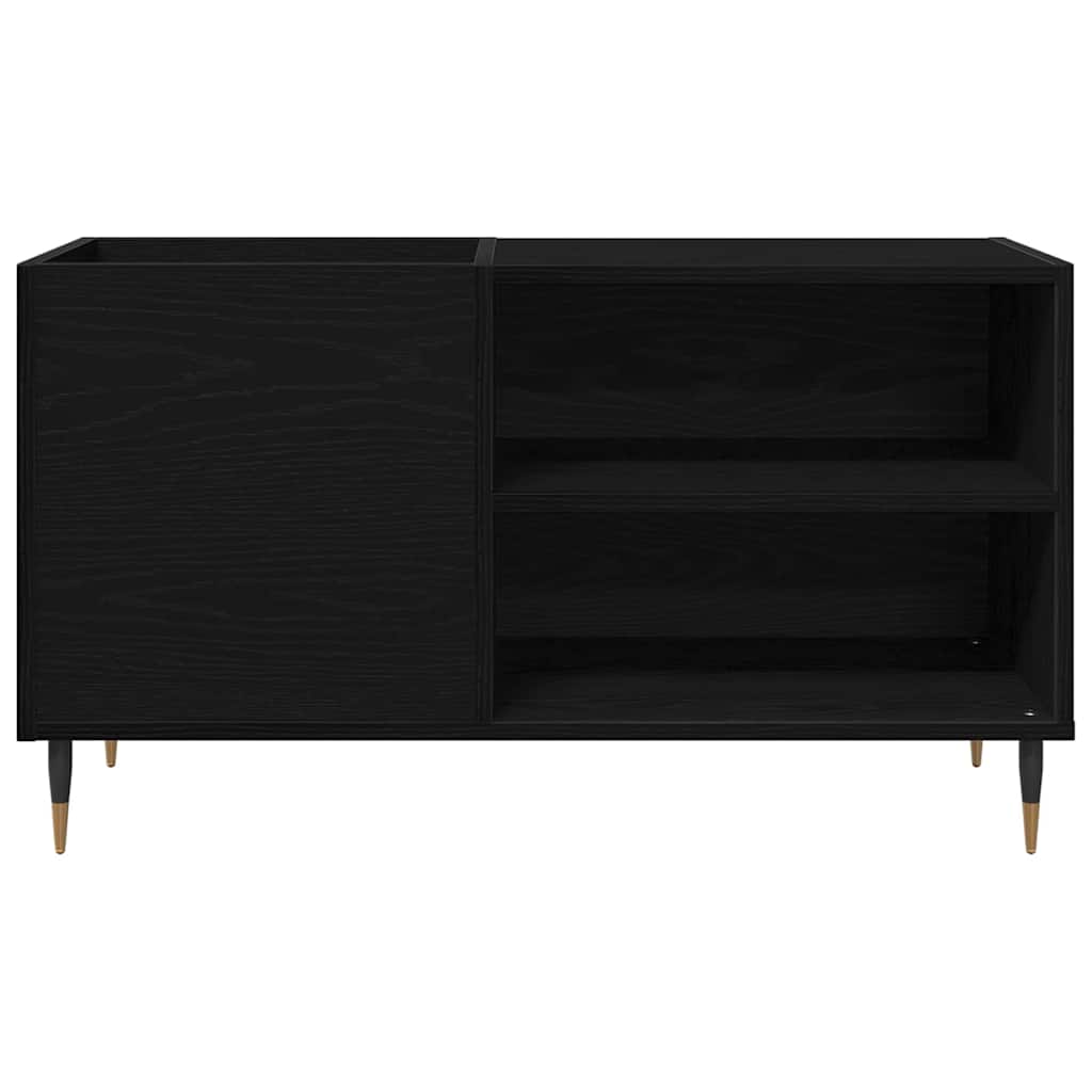 Armário para discos de vinil Carvalho preto 85 x 38 x 48 cm