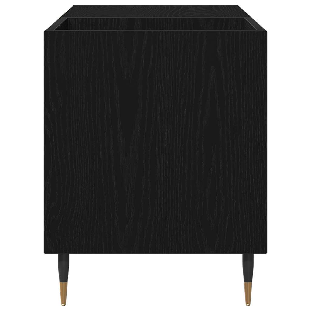 Armário para discos de vinil Carvalho preto 85 x 38 x 48 cm