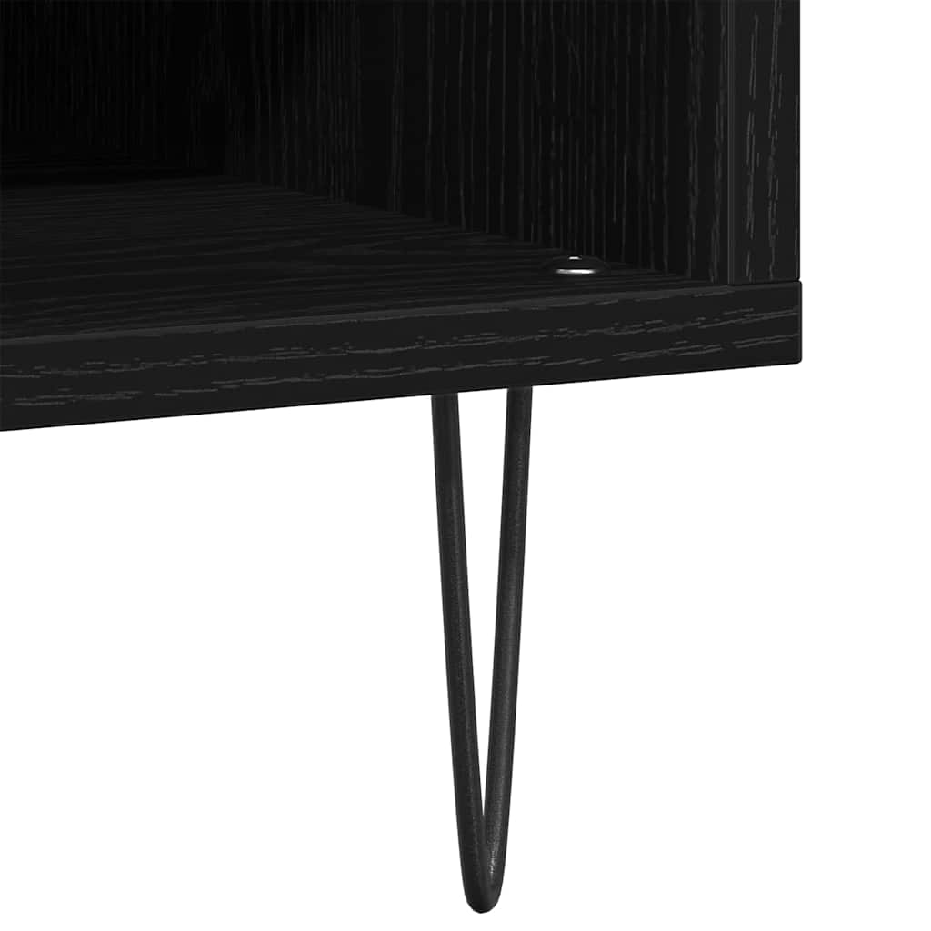 Armário para discos de vinil Carvalho preto 85 x 38 x 48 cm