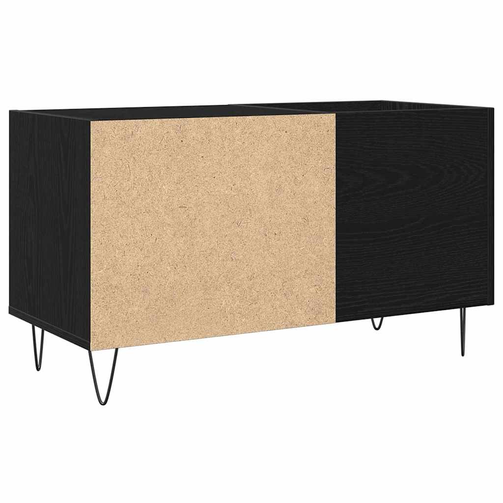 Armário para discos de vinil Carvalho preto 85 x 38 x 48 cm
