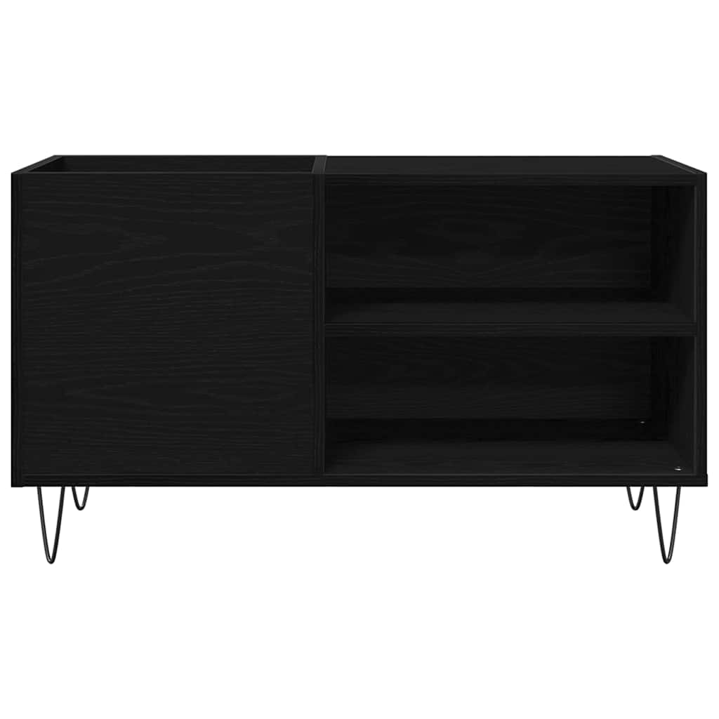 Armário para discos de vinil Carvalho preto 85 x 38 x 48 cm
