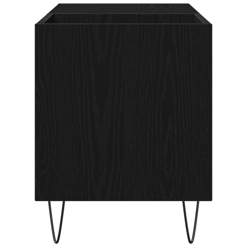 Armário para discos de vinil Carvalho preto 85 x 38 x 48 cm
