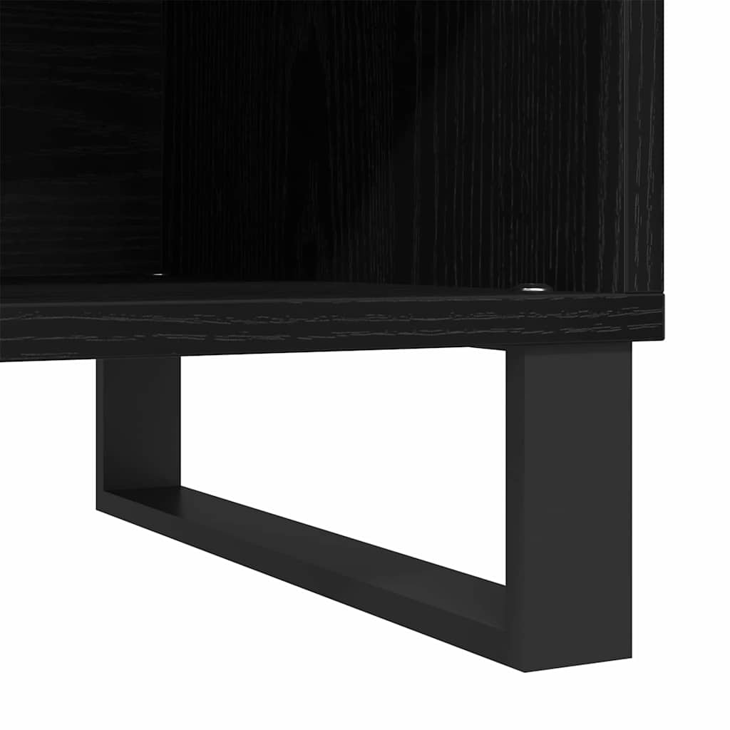 Armário para discos de vinil Carvalho preto 85 x 38 x 48 cm