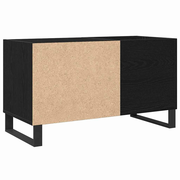 Armário para discos de vinil Carvalho preto 85 x 38 x 48 cm