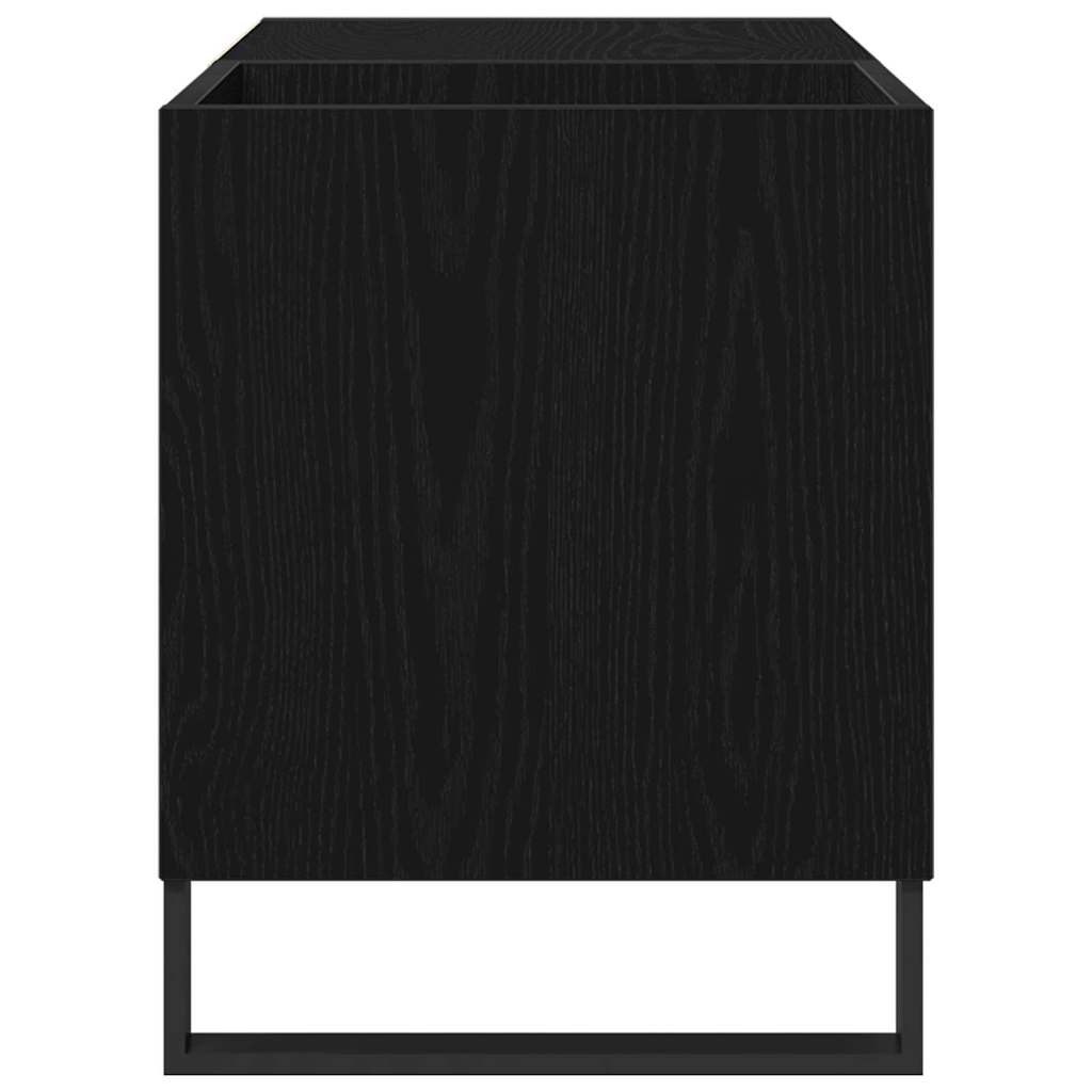 Armário para discos de vinil Carvalho preto 85 x 38 x 48 cm