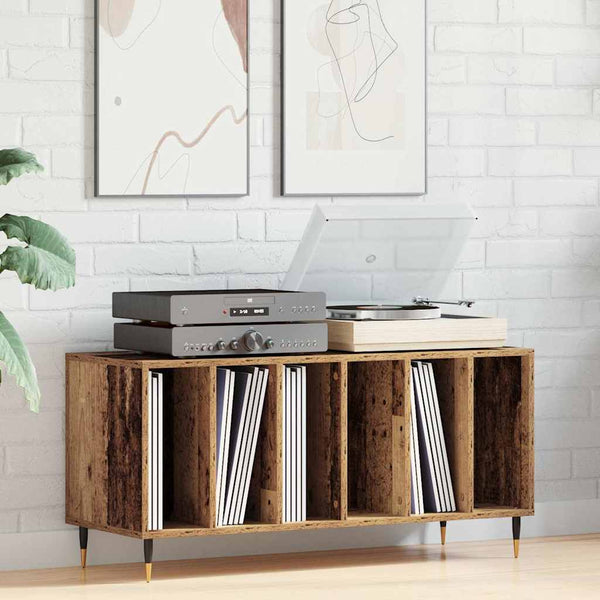Armário para discos de vinil Madeira antiga 100 x 38 x 48 cm