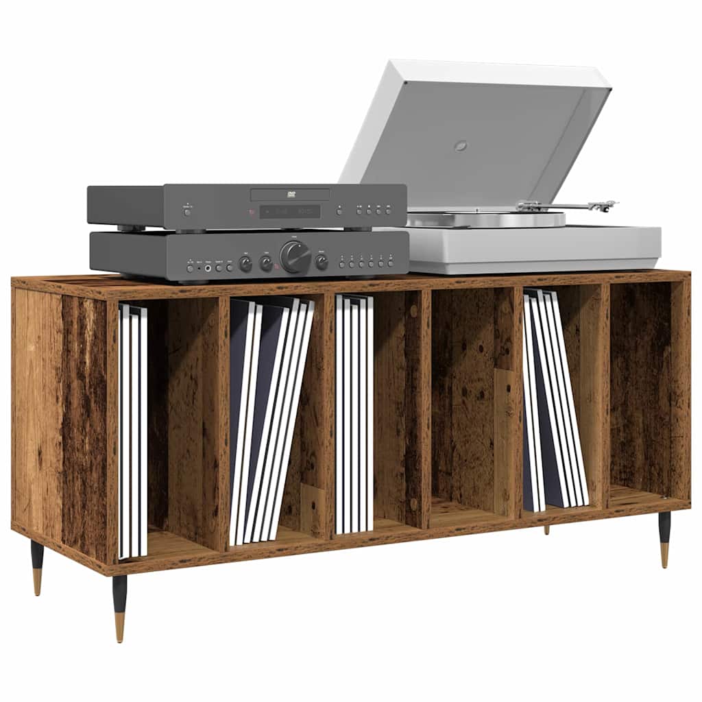 Armário para discos de vinil Madeira antiga 100 x 38 x 48 cm