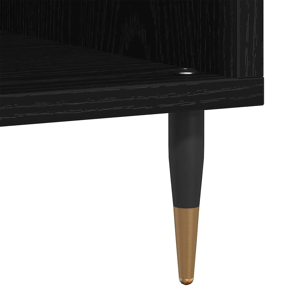 Armário para discos de vinil Carvalho preto 100 x 38 x 48 cm