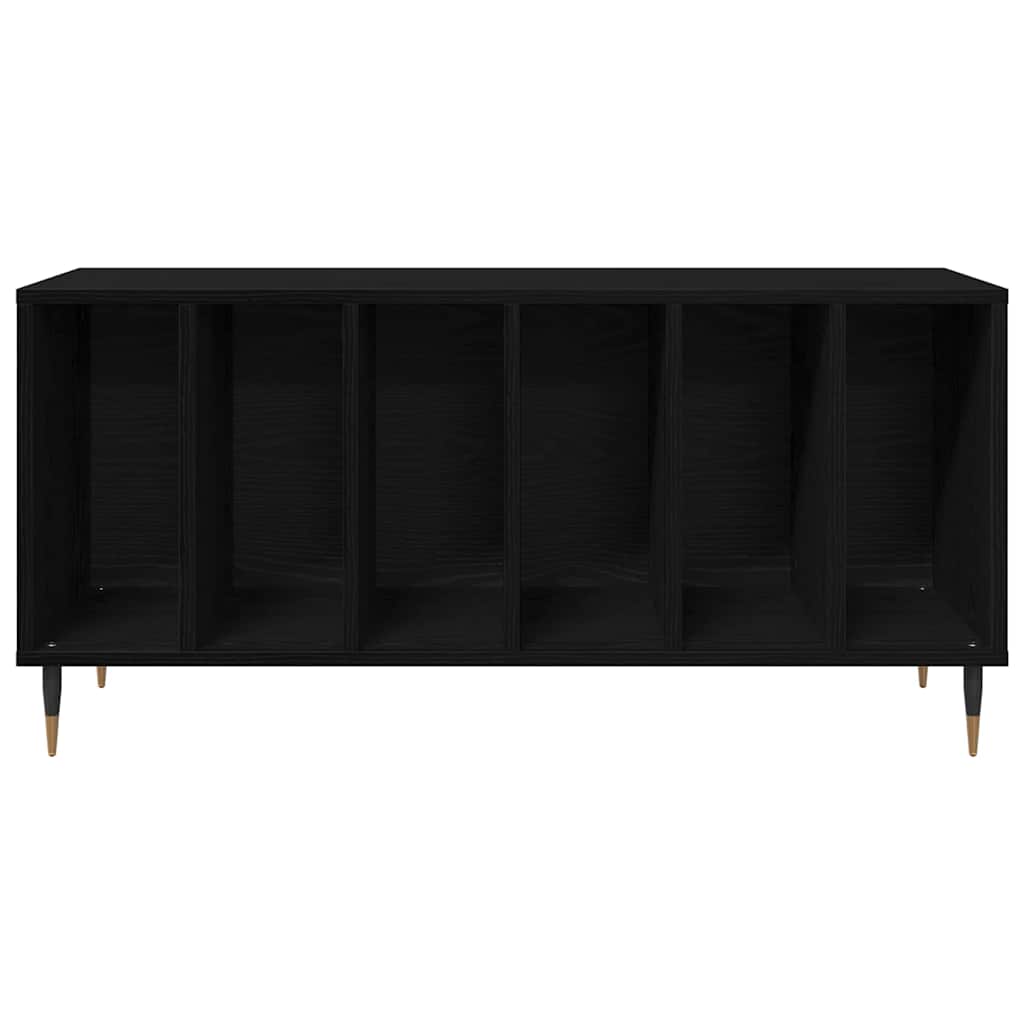 Armário para discos de vinil Carvalho preto 100 x 38 x 48 cm