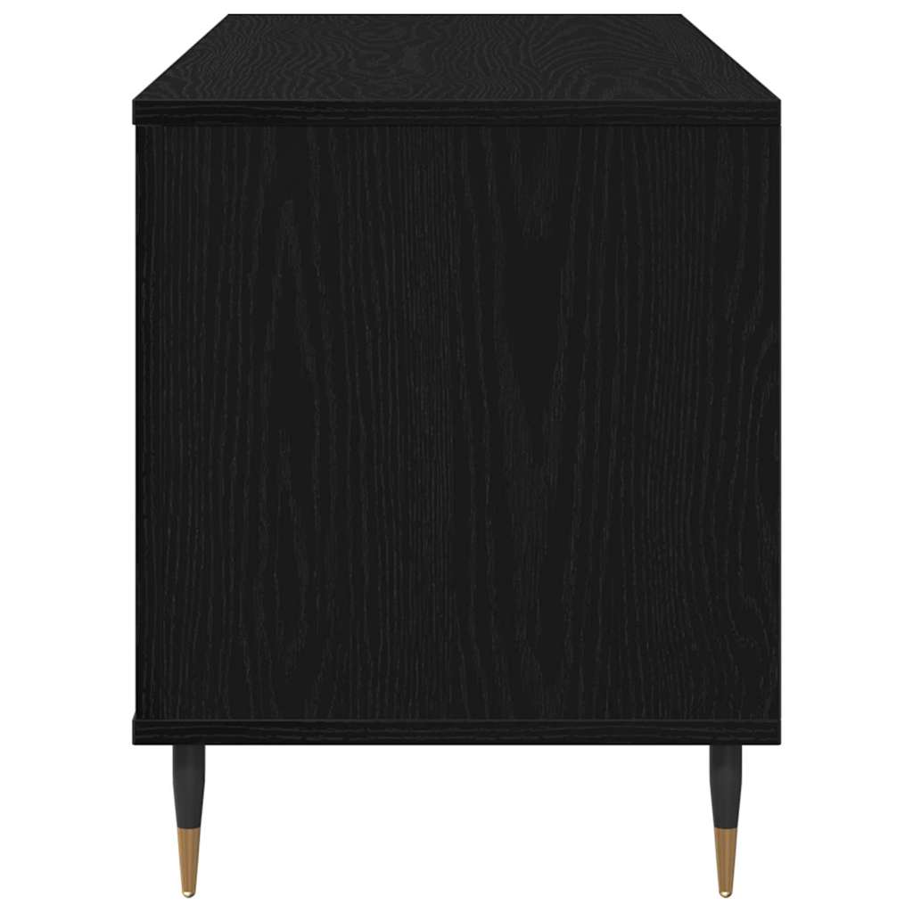 Armário para discos de vinil Carvalho preto 100 x 38 x 48 cm