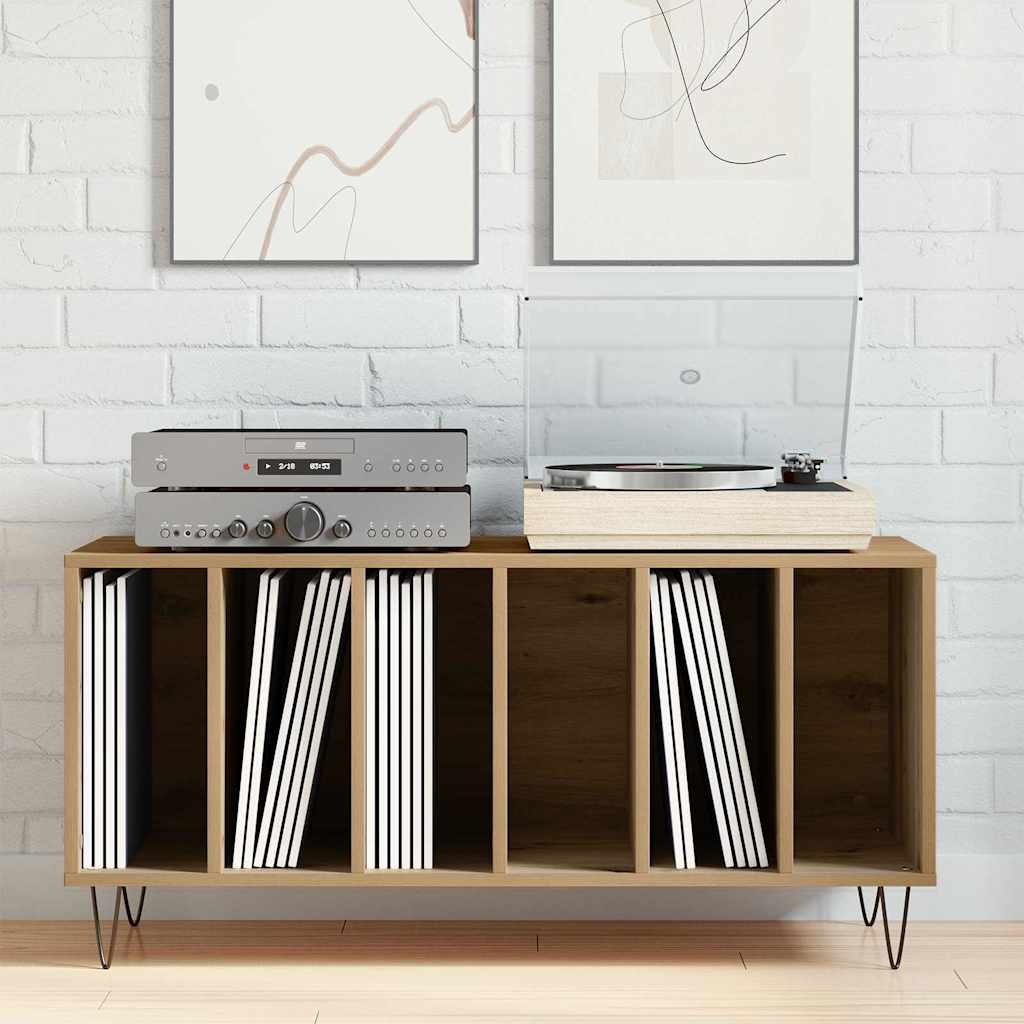 Armário para discos de vinil Madeira antiga 100 x 38 x 48 cm
