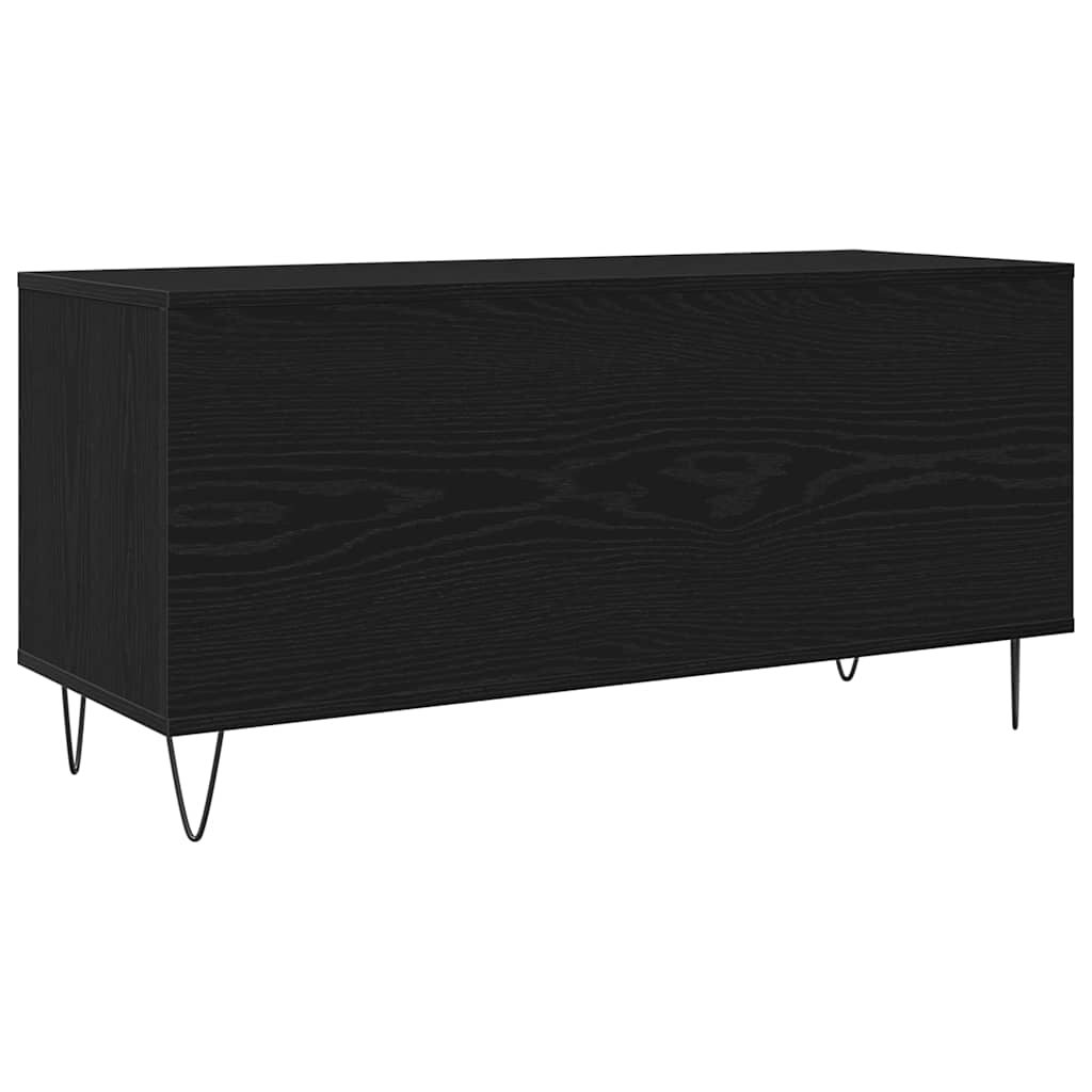 Armário para discos de vinil Carvalho preto 100 x 38 x 48 cm